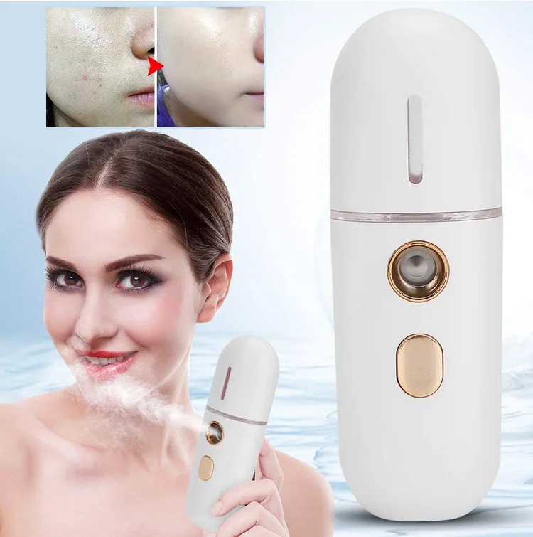 Handheld Mini Facial Steamer Rechargeable Nano Mist Spray Face Steamer For Beauty Use Targets