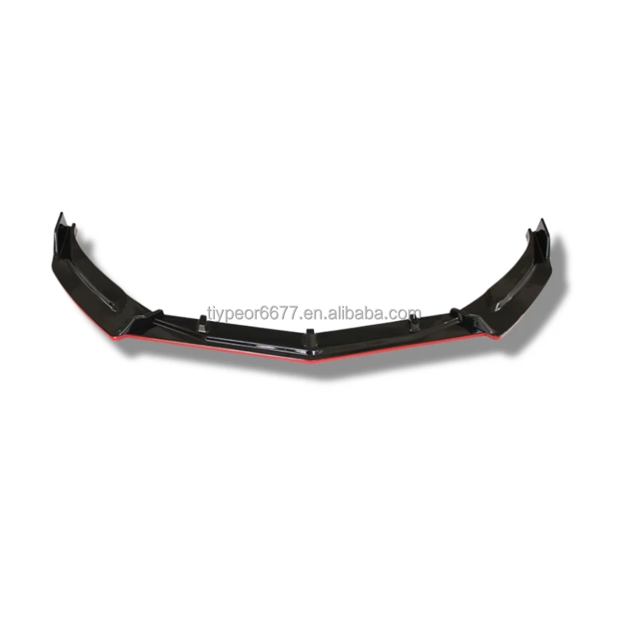 product abs gloss black red front bumper lip spoiler splitter for chevrolet malibu xl 2016 2020-8