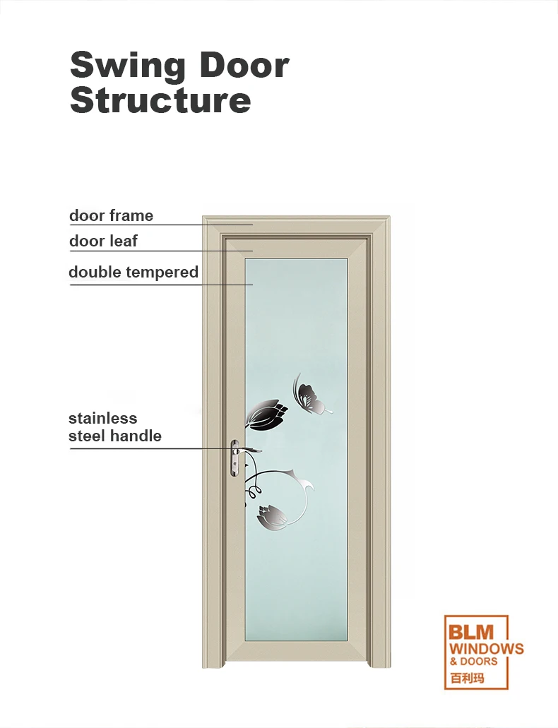 Bathroom Aluminium Swing Door