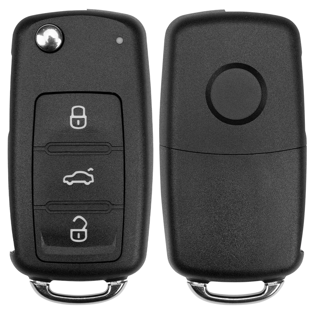 MS 3Buttons 433MHZ ID48 Chip 5K0837202AD Folding Car Remote Control Key for Volkswagen Auto Vehicle Key HU66 Blade Blank Key Fob