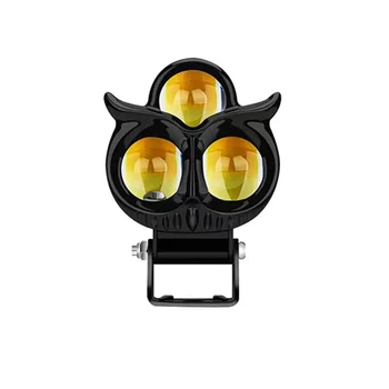 Car Work light 3 Lens LED bulbs Motorcycle spotlights Headlights Fog light Driving lights flashing lamp Motorcycle accessories