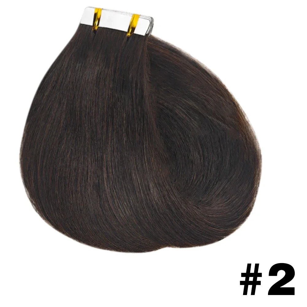 Extension per capelli con nastro dritto, 100% capelli umani, adesivo, sostituibile, senza cuciture, nastro per trama della pelle, 20 pezzi/50 g, per donne, 22, 24, 26 pollici_voghion.com
