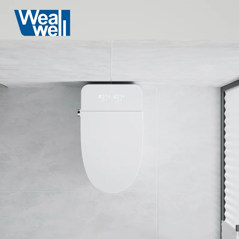 LED Display Screen Intelingent Bidet Heated Seat Foot Induction Flush Remote Control Smart Toilet