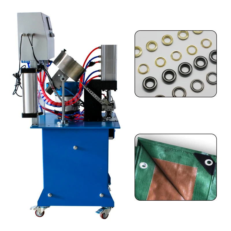 Tarpaulin Used Automatic Eyelet Punching Machine Auto Grommet Setting Machine