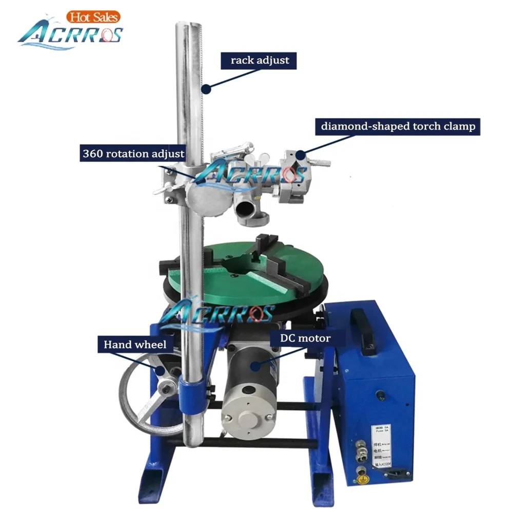 Automatically Rotating Welding Table 50kg Welding Positioner Welding torch stand