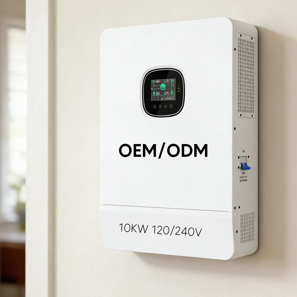 Inverter hibrid OEM/ODM de 4 kW, 6 kW, 8 kW și 10 kW, 120 V, separat de rețea, 48 V, 200 A MPPT, inverter cu undă sinusoidală pură, ecran LCD tactil