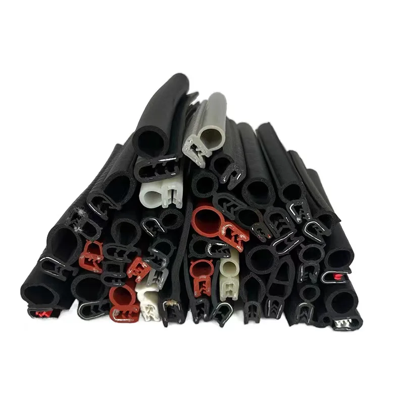 Extruded Epdm Rubber Sponge Steel Core Profile Composite Sealing Strip