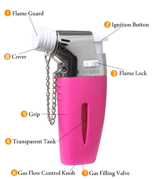 Gf-862 Cheap Portable Chef Burner Mini Survival Side Flame Plastic Cigar Butane Gas Torch Lighter