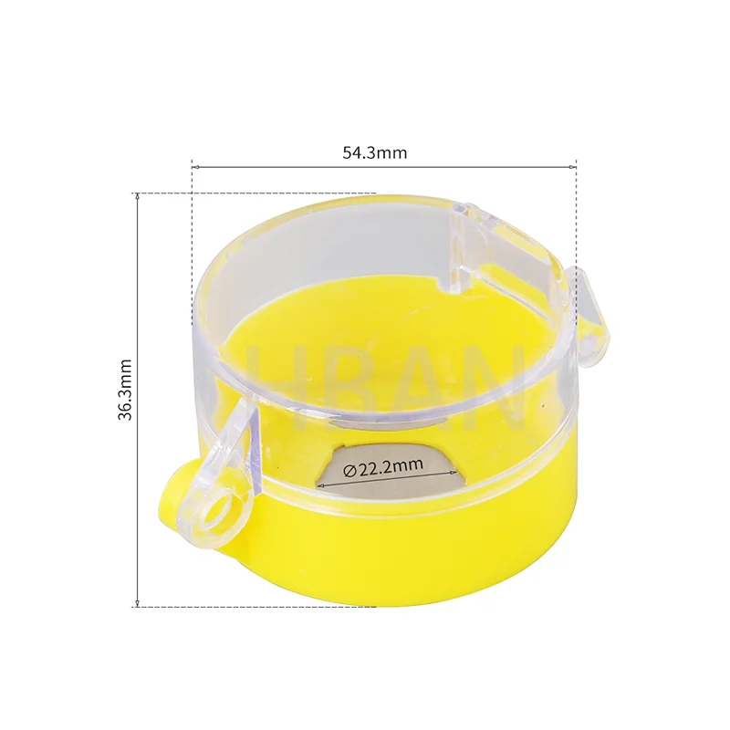 Emergency Stop Switch Push Button Yellow Color Warning Ring 22mm ...