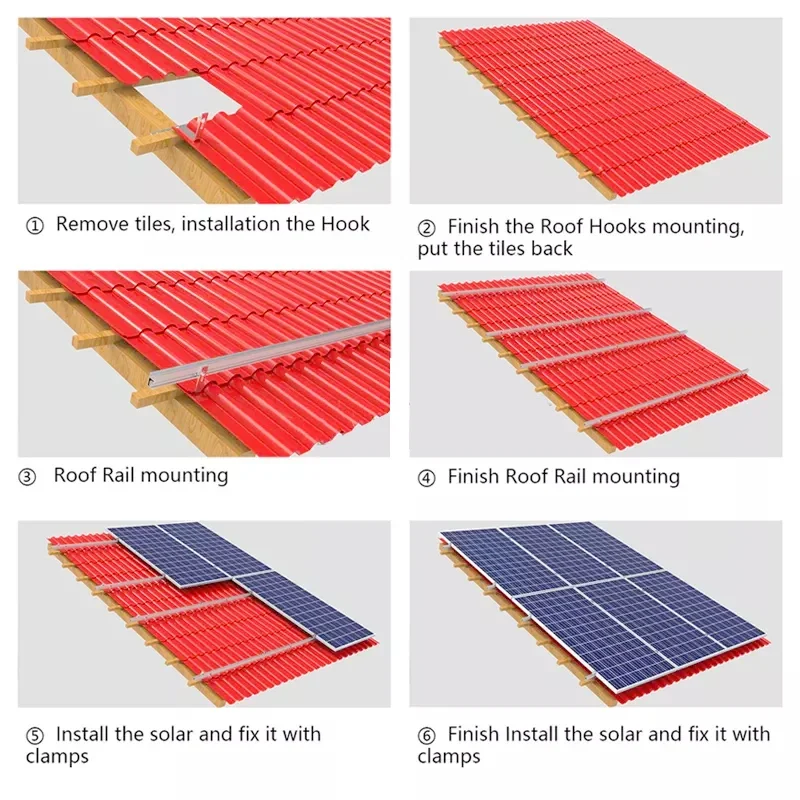 Siegpower Tile Roof Solar Mounting System Pv Panel Aluminum Solar ...