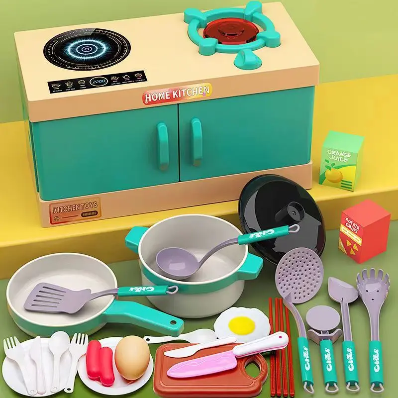 COSYLAND 25PCS Kids Cooking Set - Kids Safe Kitchen Kit Fo
