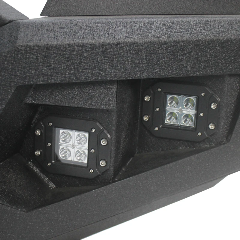 LESTAR4X4 for Black Textured Steel Front Bumper for Vigo NP300 Revo Bumper 4X4 Parts Offroad Accessories