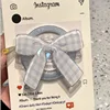 Blue plaid bow-Magnetic bracket