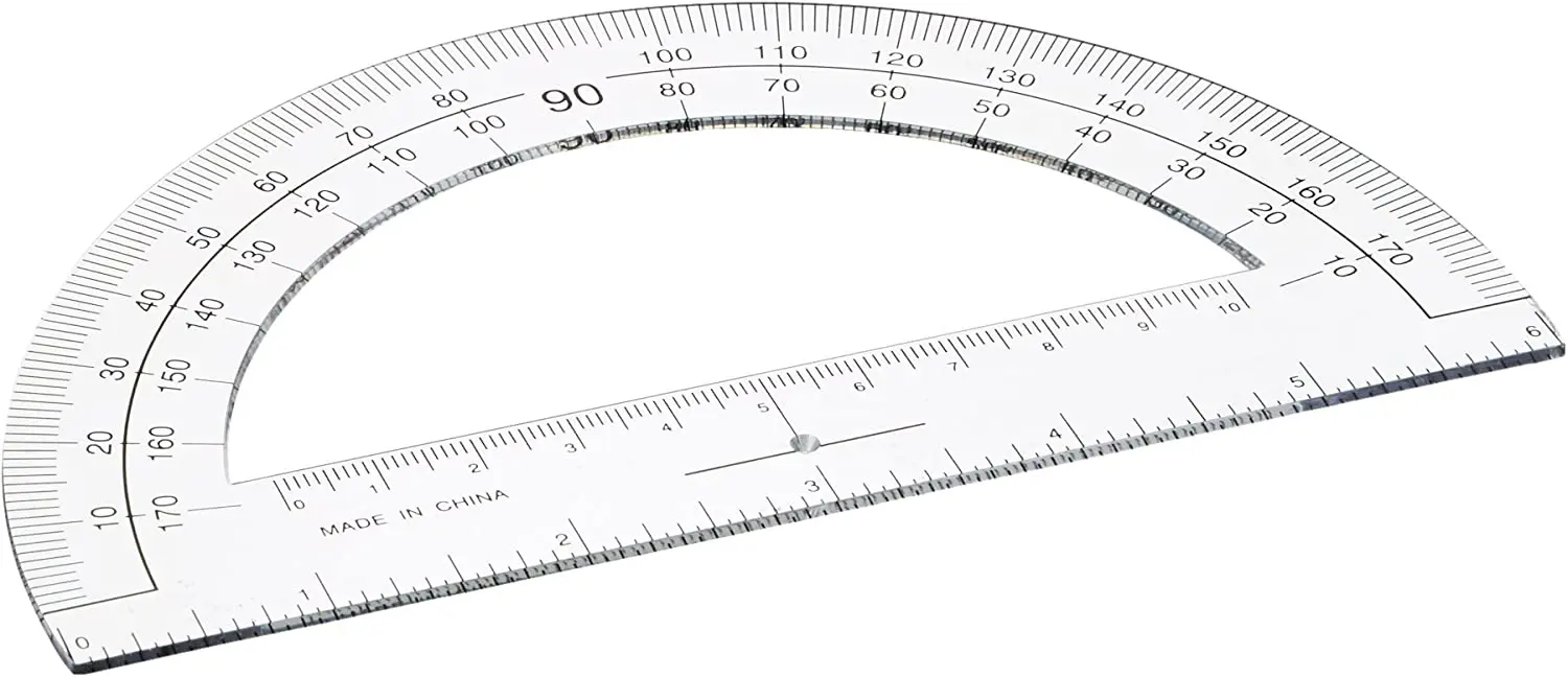 School 180 Degrees Clear Plastic Protractor Math Protractors Buy Math
