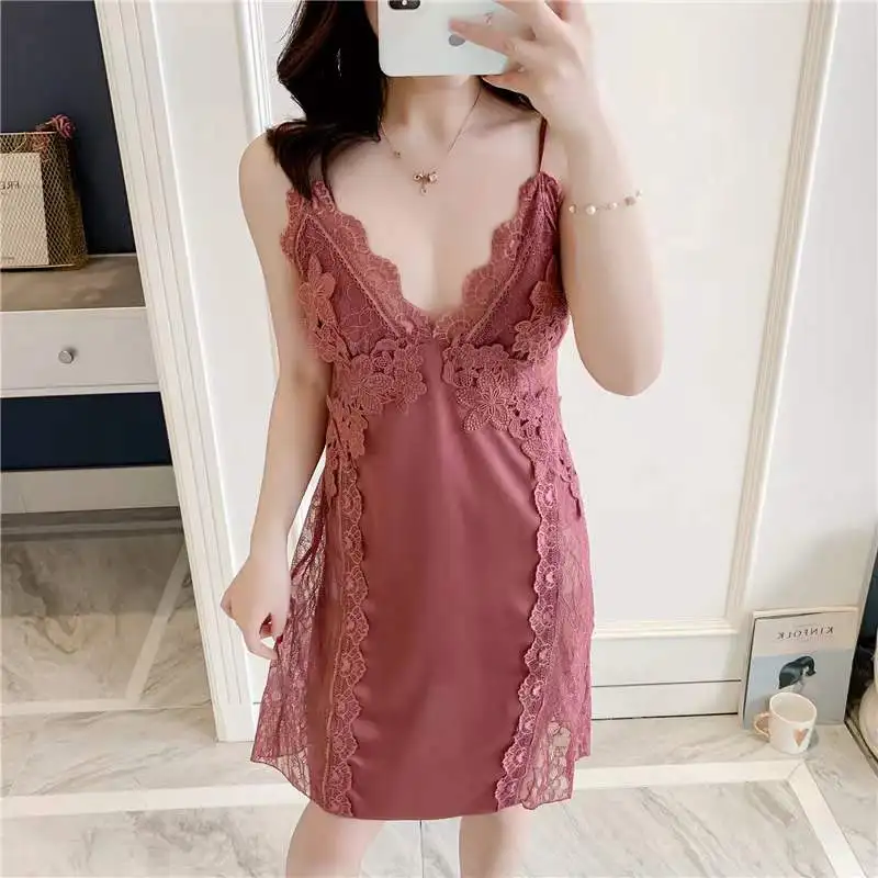 Lace silk shops nightwear