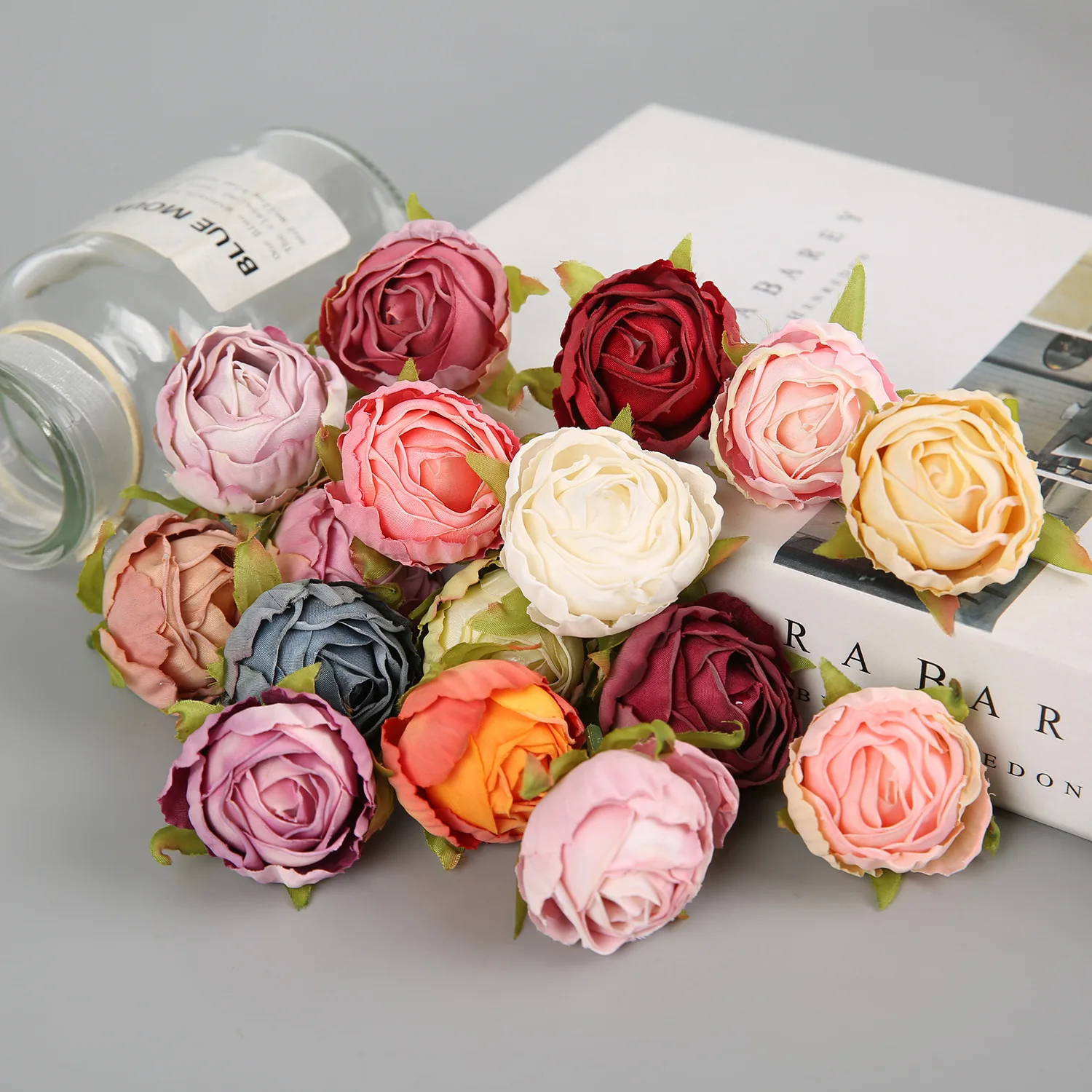 Wholesale Large Fake Rose Flower Heads for DIY Decor