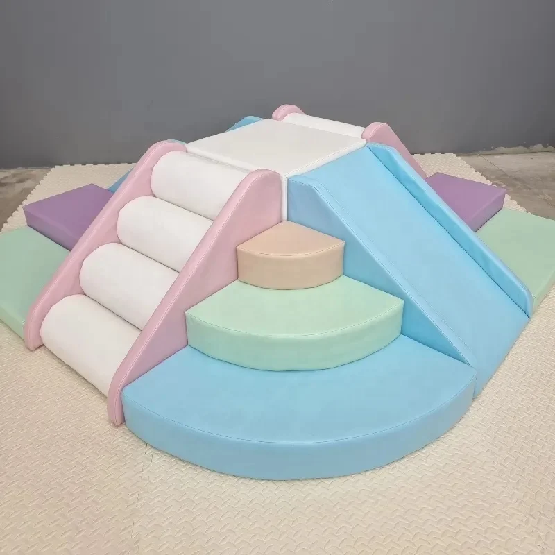 Rainbow Soft Play Gym Tunnel Slide Soft Play