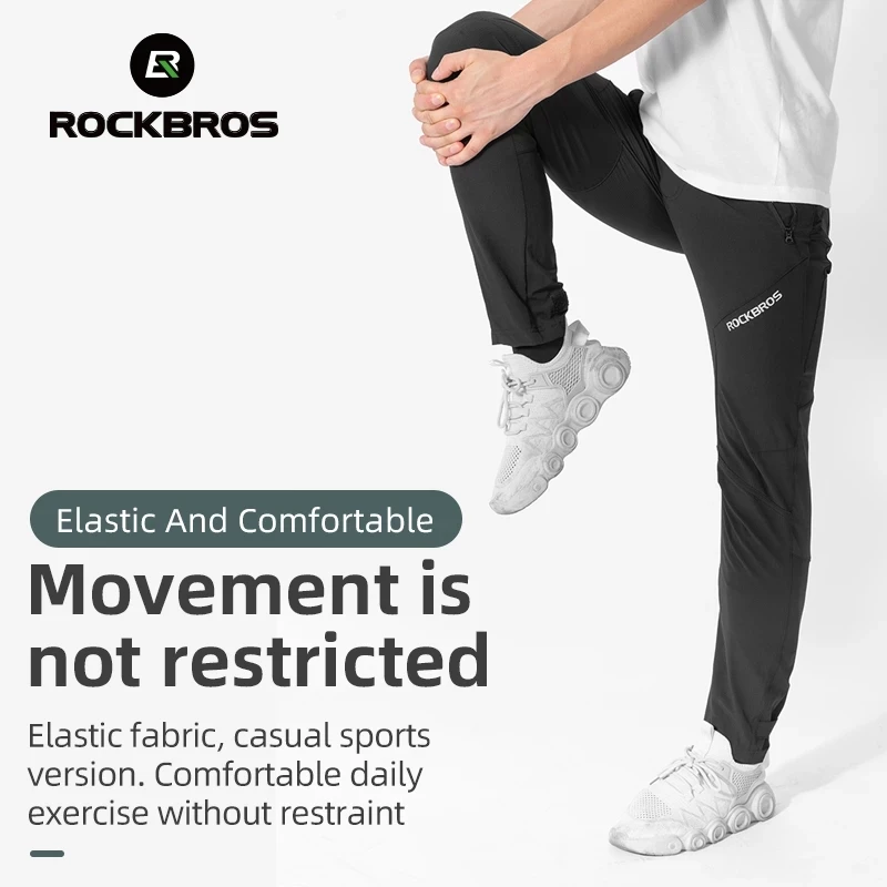 Pantaloni Lunghi Da Ciclismo ROCKBROS, Traspiranti, Senza Cuscino - Uomo/unisex, Per MTB, Escursionismo, Pesca, Taglie S-4XL