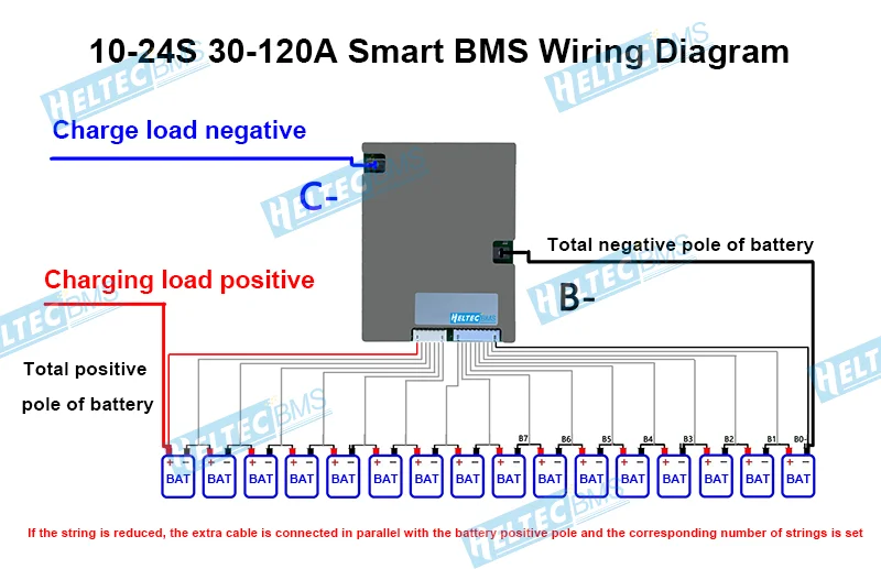 Heltec 12v 24v 36v 48v 60v 72v 84v Bms 4s-24s Smart Bms 30a 60a 90a ...