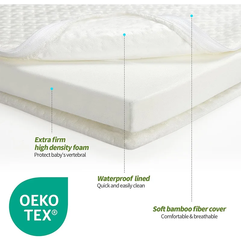 waterproof bamboo fiber crib mattress cover toddler fitted sheet for babys bedding-4