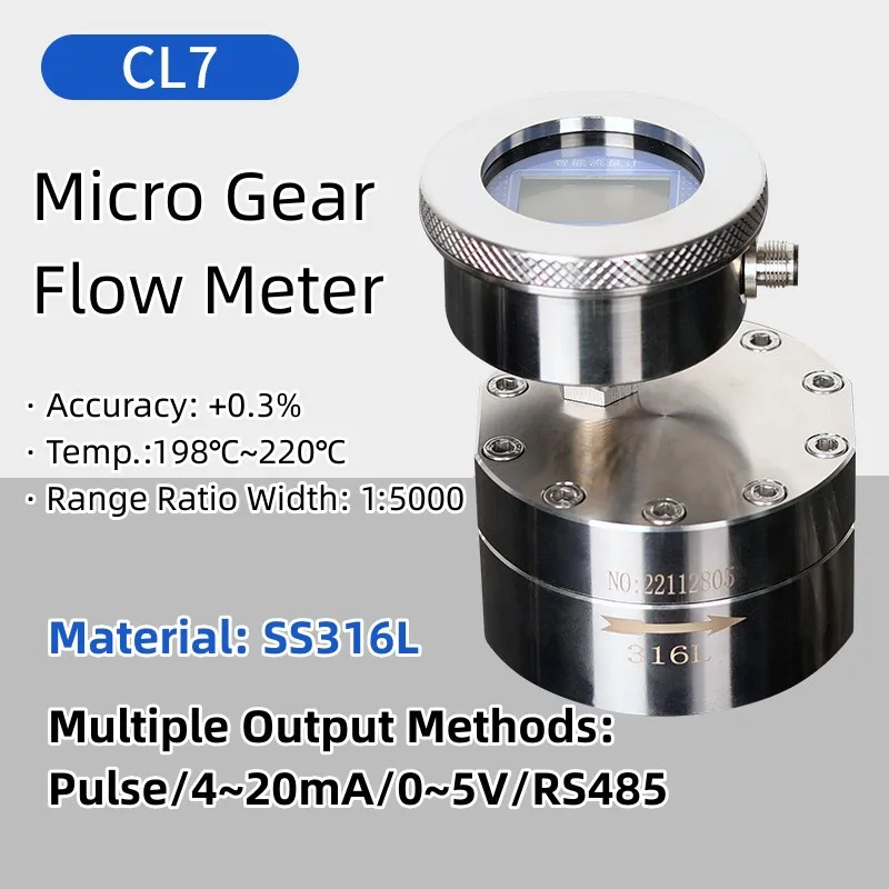 DN80 Oval Gear Flowmeter 4~20ma Rs485 Flow Meters Diesel Fuel Flow ...