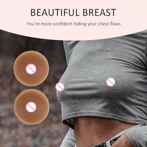 Punk Style Wholesale New Fashion Custom Reusable Solid Silicone Nipple Covers Adhesive Sexy Nipple Pasties with Nipple for Women