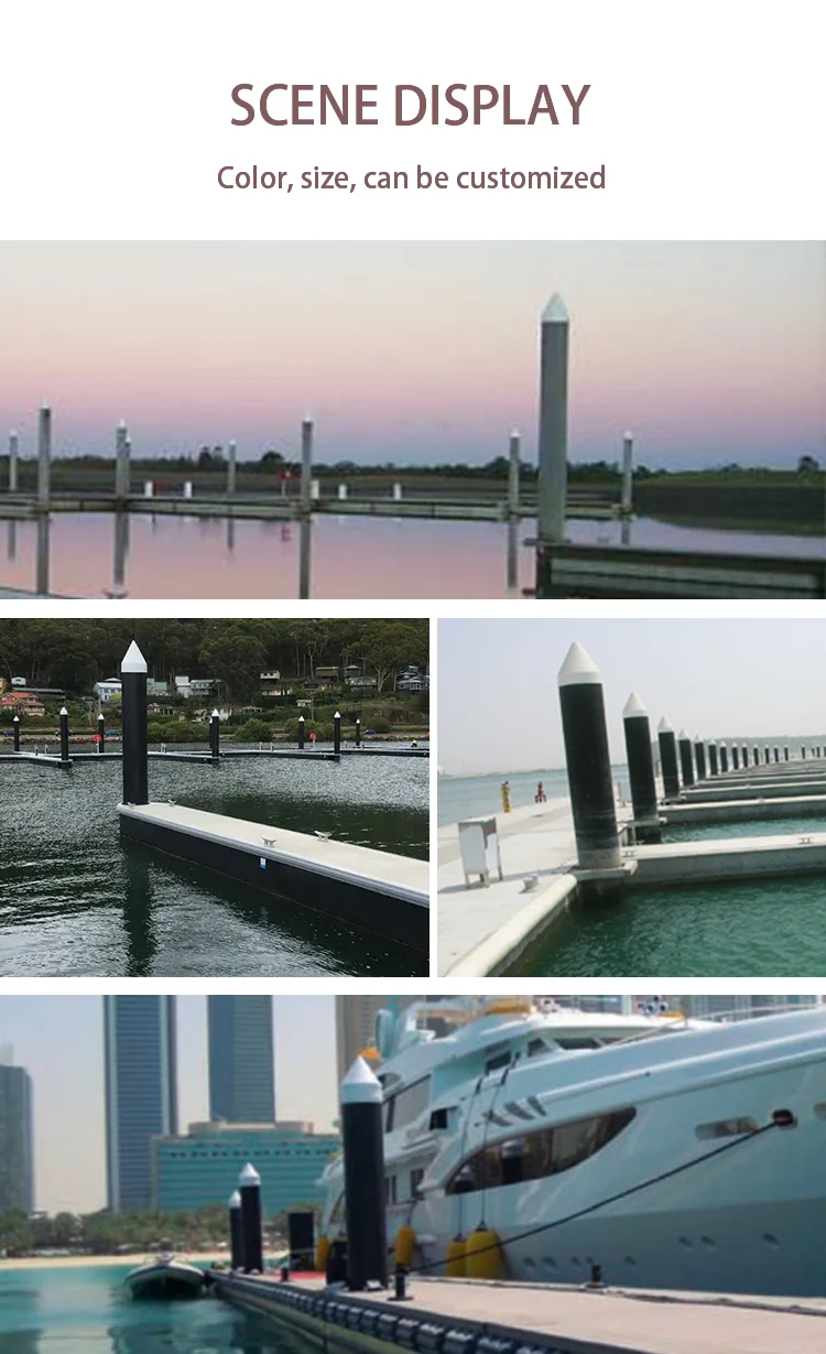 Wharf Fiberglass Pile Cap Galvanised Construction Surefoot Dock Pile