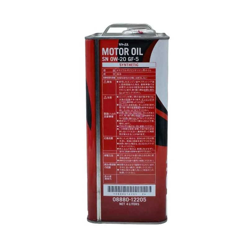 Toyota Fully Synthetic Car Engine Lubricant 0w20 4 Liters Iron Drum Oil