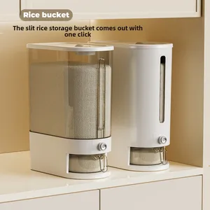 New Household Plastic  Rice Bucket Insect-Proof and Moisture-Proof Sealed Storage Tank Kitchen Grain Storage Box for Flour Rice