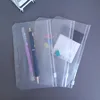 Busta con cerniera in PVC satinato
