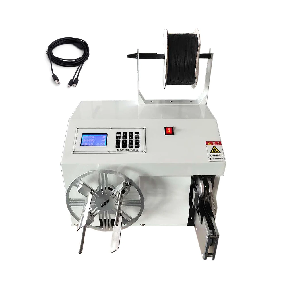 Factory Directly Automatic Winding and Binding Machine with Cable Tie Tying for Data  Cable Power Cord
