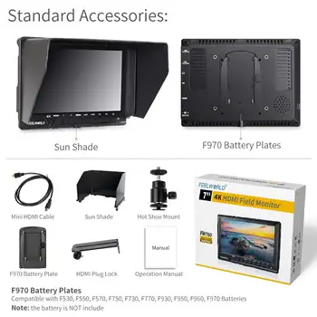 FEELWORLD FW759 Field Monitor for Camera Assistant, Waveform Vectorscope, Audio Level, ODM/OEM Manufacturer product image
