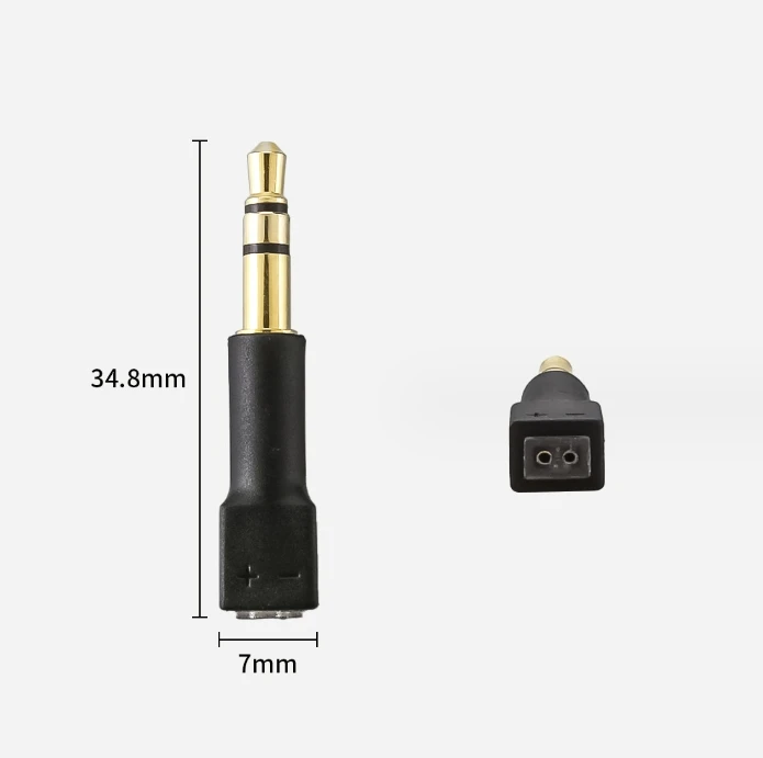 3.5mm to MMCX Adapter for M1 M2 ZX-1 WTD-3 Headphones, DIY Stereo