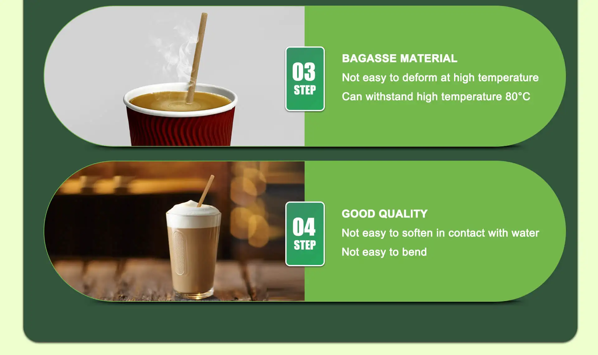 6mm 8mm 12mm Sugarcane Straws Biodegradable Plastic Free Eco-Friendly Compostable Drinking Smoothie Sugar Cane Bagasse Straw