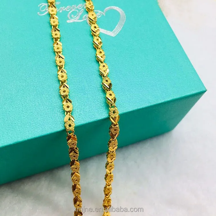 24k Gold Plated Inverted Necklace Exquisite Craftsmanship Gold Necklace