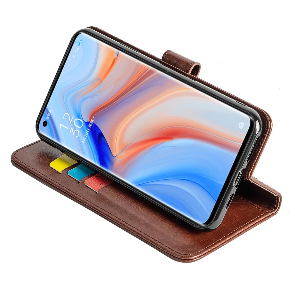 Custodia Personalizzata Per Oppo A5 Pro Con Foto E Scritta | Cover Portafoglio In PU Pelle Con Slot Carte | Protezione Antiurto E Antigraffio | Regalo Personalizzato Per Compleanno E Feste (Marrone, Stampa UV)