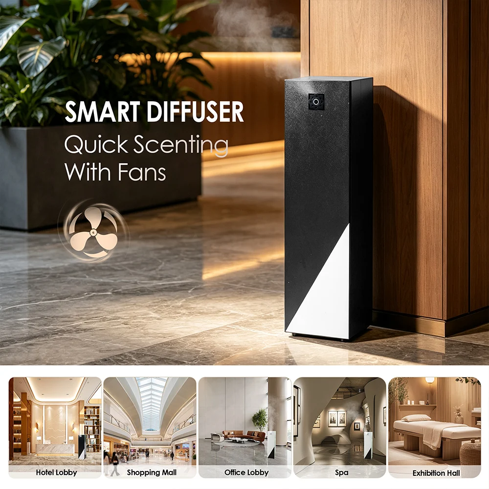 CNUS AS3000 Large Capacity 1000ml Hotel Lobby Waterless Smart App Control Floor Standing Aroma Machine Custom Logo