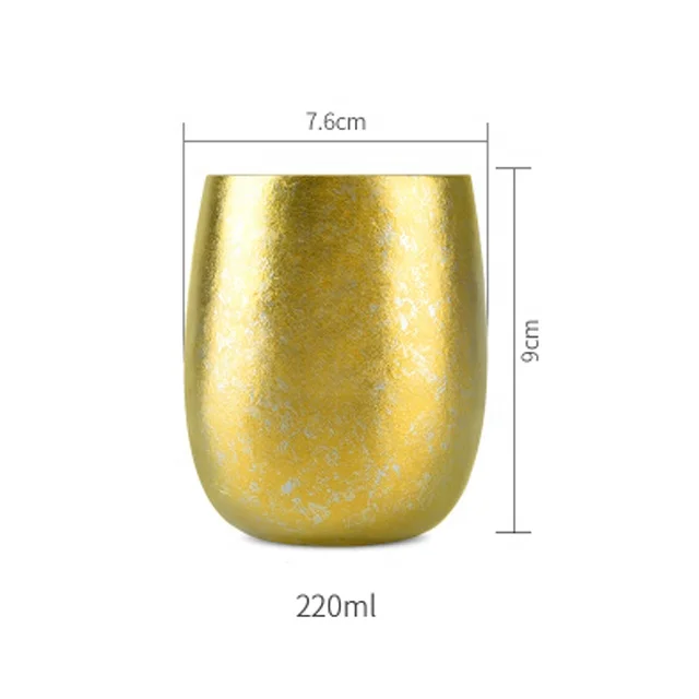 Custom Ice Pattern Fashionable Design Metal Mug With Ultralight Titanium Water Cup