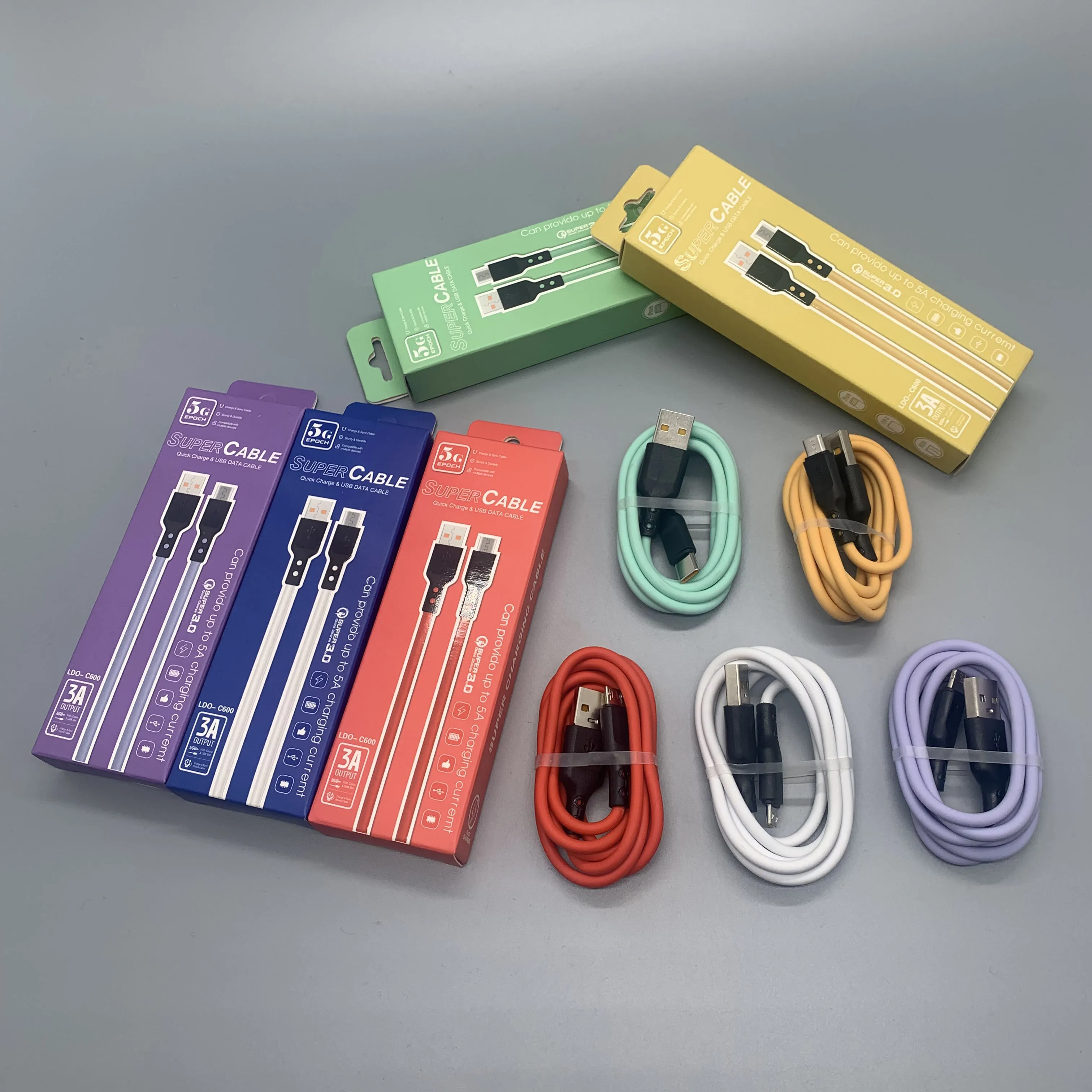 C600 Phone Charger Cable USB 2.0 to Type C Cable Fast Charging Data USB C  Connector 3A Current Android Cable