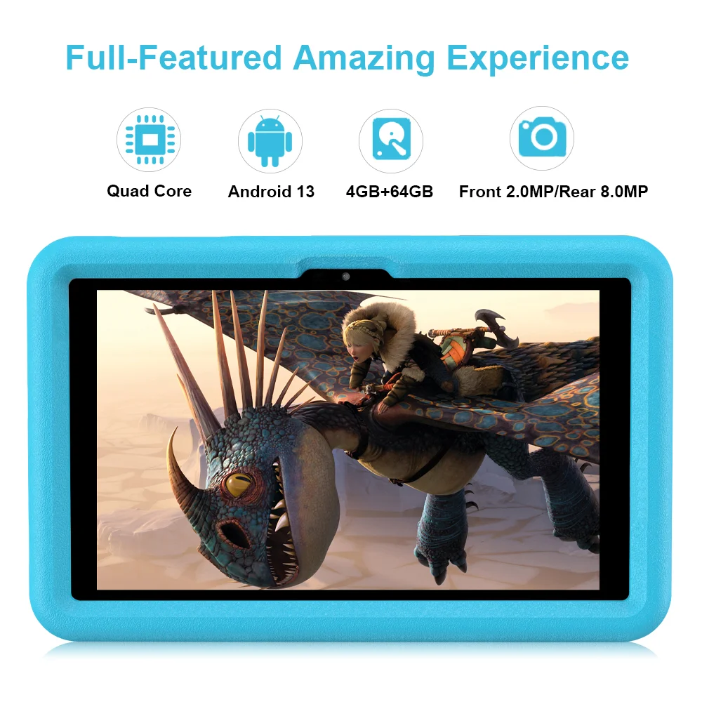 Pritom Android Brand B8 Kids Tablet PC - 8 Inch, Android 13