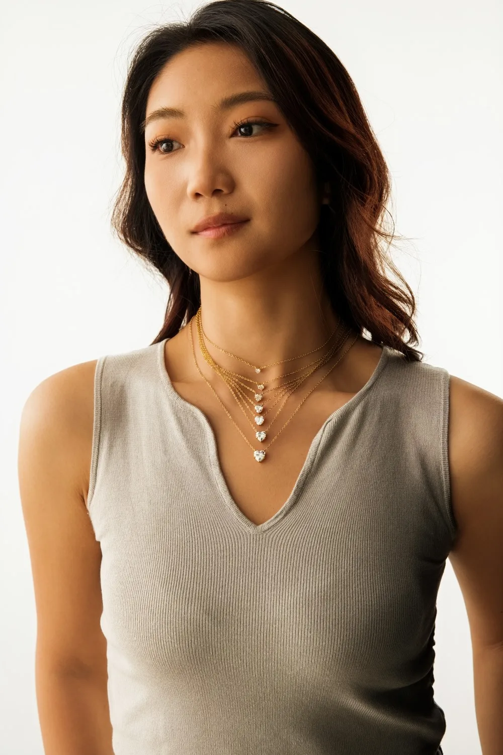 KAKODIY exquisite simple multi-size main stone 925 Sterling Silver chain infinite love heart-shaped 5A zirconia pendant necklace detail 2