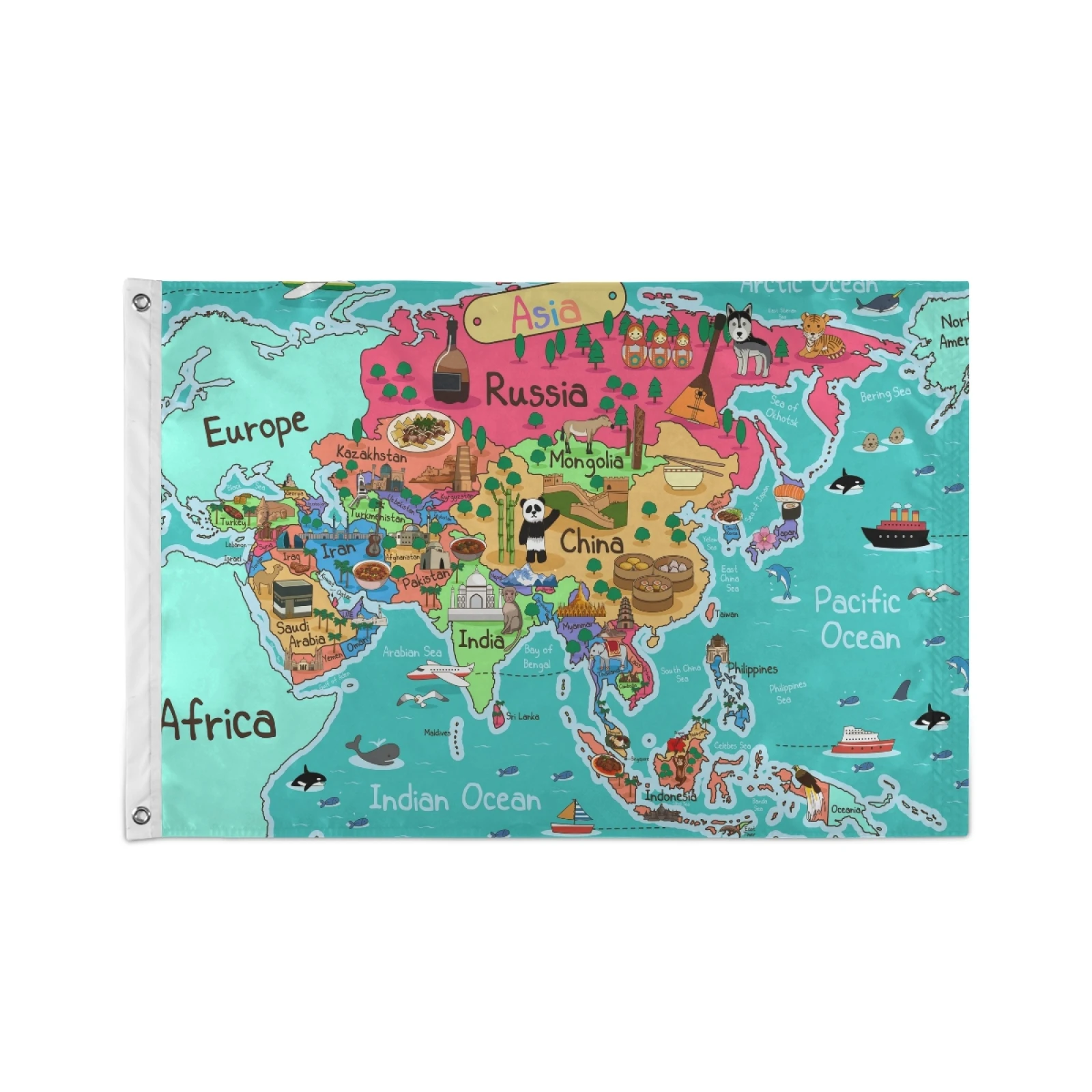 Wholesale High Quality Fast Delivery Custom Flag Customized Logo Printing  Flags Cartoon World Map For Sale - Buy Custom Flag,Large Size Square World  Map,Customized Logo Printing Flags Product on 