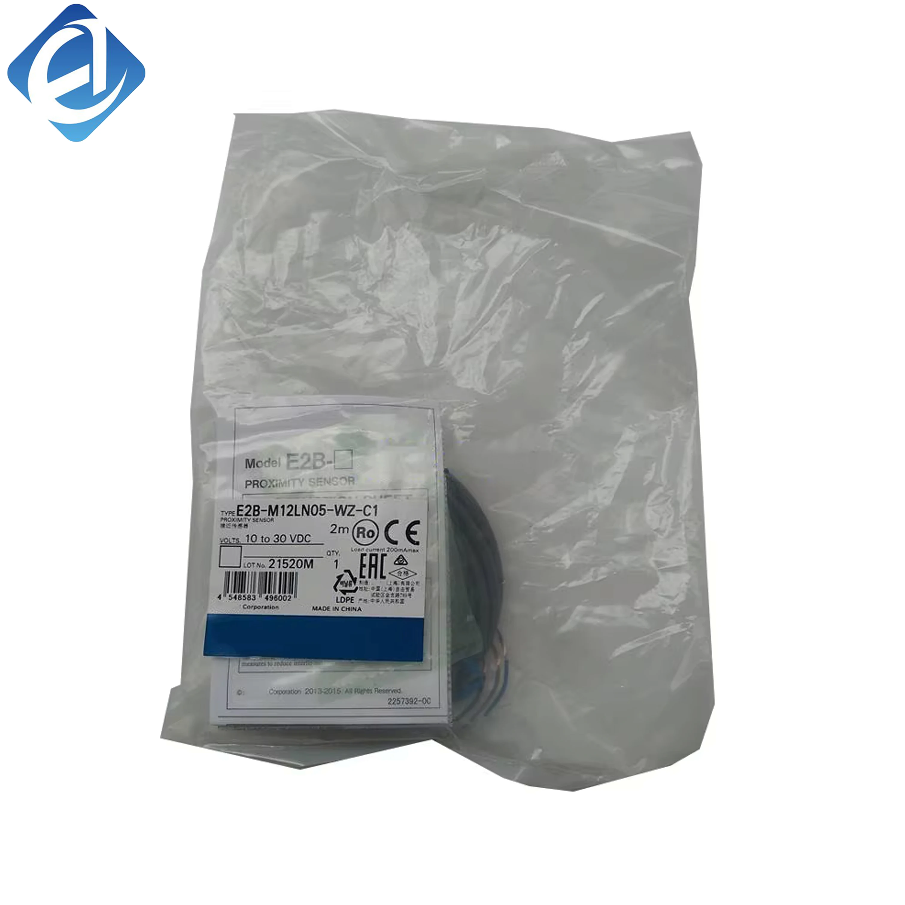 New Original Omron E2B series inductive proximity sensor. Adopts M12 thread, with 5mm sensing distance, stable metal object detection, waterproof and dustproof performance. Widely used in mechanical positioning, limit switch control, and compact equipment