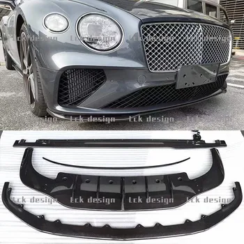 New Carbon Fiber Front Bumper Lip Side Skirt Spoiler Rear Diffuser Body Kit for Bentley Continental GT Limited Edition 2018-20