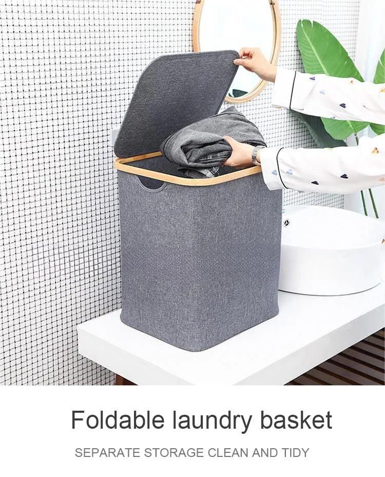 Collapsible Eco-Friendly Laundry Basket with Inner Bag for Storage of Dirty Clothes