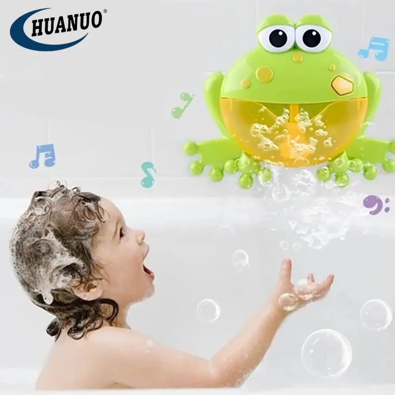 Juguete de burbujas de baño de bebé de dibujos animados con pilas