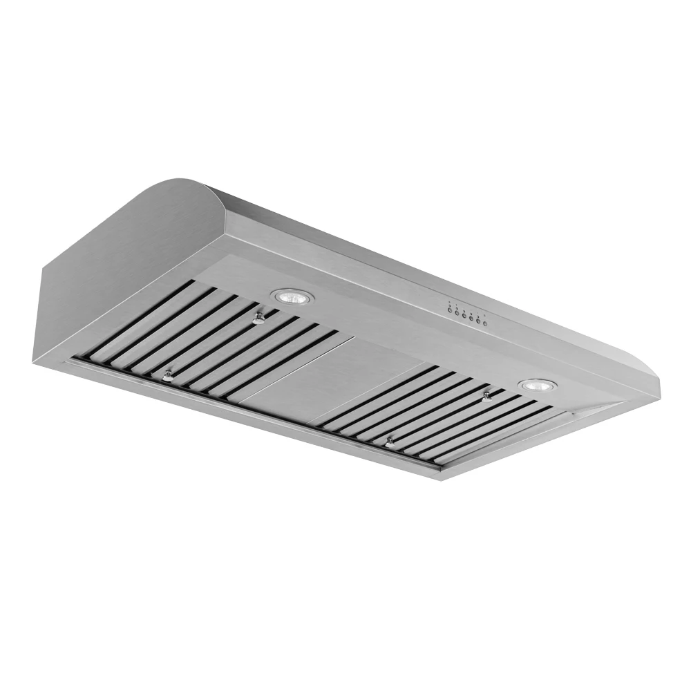 LED Range Hood for Household Kitchen Stainless Steel Housing Electric Power Vented Slim Chimney with Free Spare Parts factory