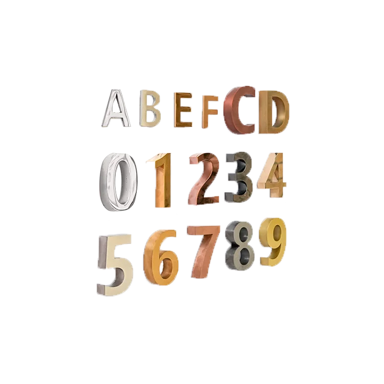 Золотая матовая вывеска из нержавеющей стали со светящимся вывеской табличка с номерами для кафе табличкой за пределами светового