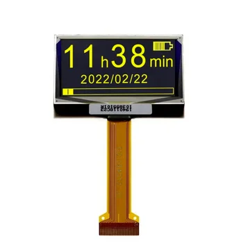 1.6 Inch Graphic OLED Display Yellow Color 128x64 Pixels SSD1325 Controller 24 Pins Connector Type FPC OLED Display