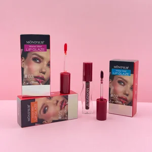 Custom Korean Tinted Lipgloss Glossy Moisturizing Pigment Lip Tint Waterproof Lip Oil Stains Long Lasting Water Mist Lip Glaze